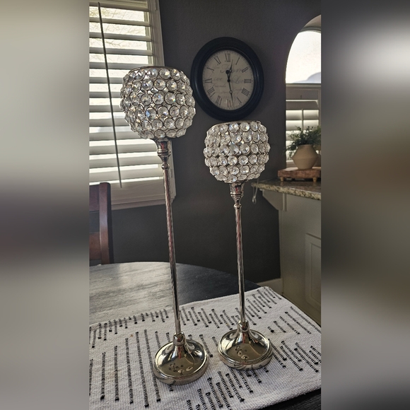 Z Gallerie Other - Z Gallerie Crystal Candle Holders